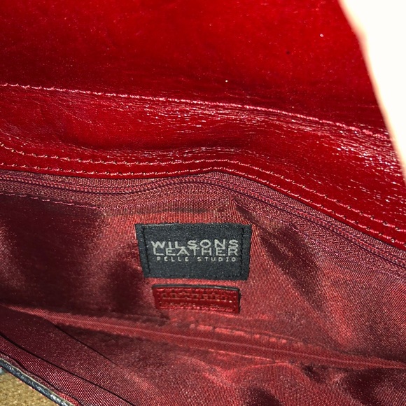 NWT red leather clutch - Picture 4 of 4